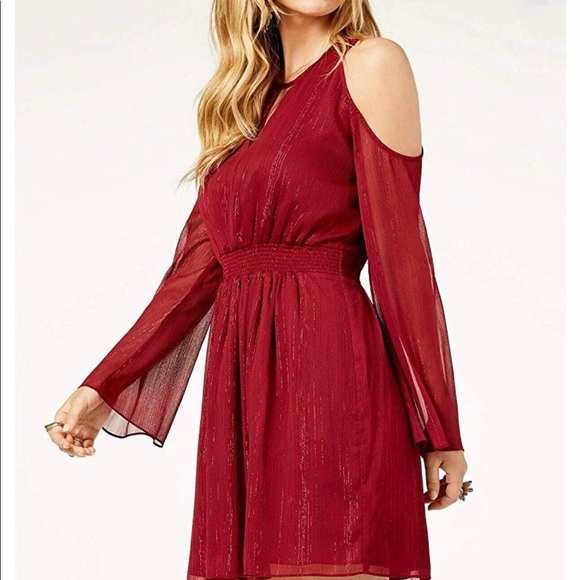 Rachel Zoe Bell sleeves, cold shoulder dress🌺🌺 - Picture 4 of 10